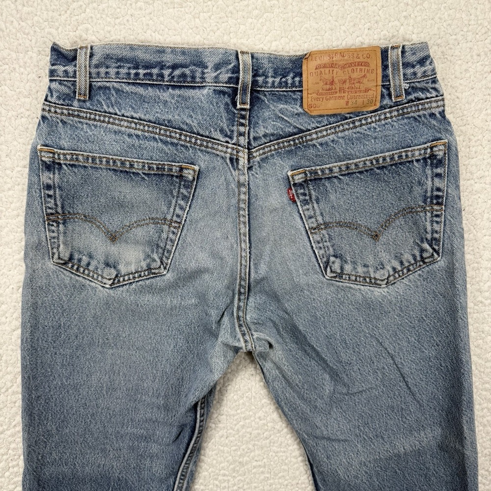 VTG Levis 505 Jeans Men's 34x30 (Actual 31x28) Y2K Grunge Streetwear - Picture 5 of 10